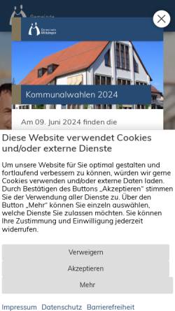 Vorschau der mobilen Webseite www.moetzingen.de, Mötzingen