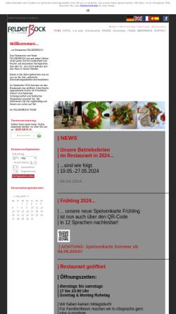 Vorschau der mobilen Webseite www.felderbock.eu, Hotel Restaurant Felderbock