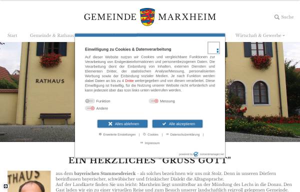 Vorschau von gemeinde-marxheim.de, Marxheim