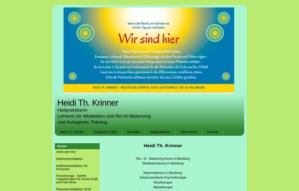Vorschau von www.heidi-krinner.de, Einführung in Reiki nach dem Usui System