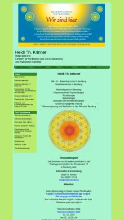Vorschau der mobilen Webseite www.heidi-krinner.de, Einführung in Reiki nach dem Usui System