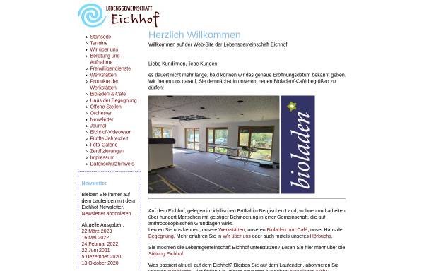 Vorschau von www.eichhof.org, Lebensgemeinschaft Eichhof
