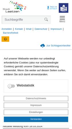 Vorschau der mobilen Webseite www.laatzen.de, Stadt Laatzen