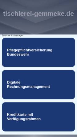 Vorschau der mobilen Webseite www.tischlerei-gemmeke.de, Ernst-August Gemmeke, Innenausbau