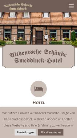 Vorschau der mobilen Webseite www.hotel-smeddinck.de, Smeddinck Hotel
