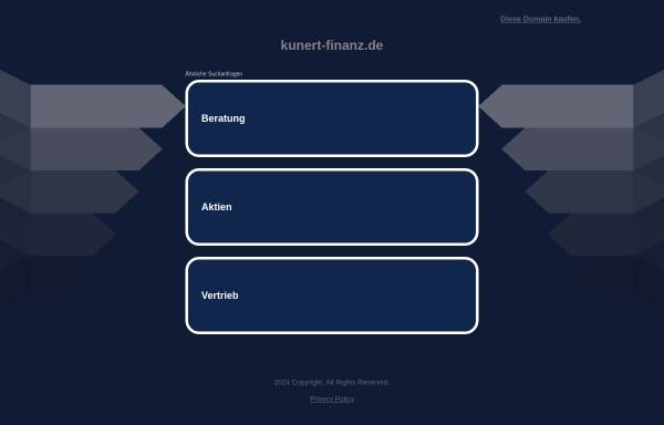 Vorschau von www.kunert-finanz.de, Kunert Finanzdienstleistungen