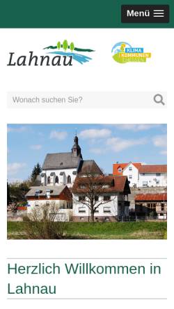 Vorschau der mobilen Webseite www.lahnau.de, Stadtverwaltung Lahnau