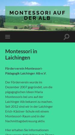 Vorschau der mobilen Webseite www.montessori-la.de, Förderverein Montessori-Pädagogik Laichinger Alb e.V.