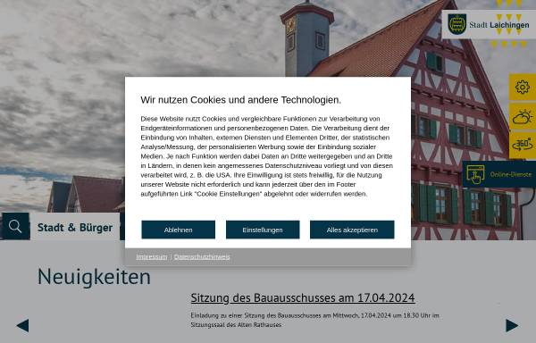 Vorschau von www.laichingen.de, Laichingen