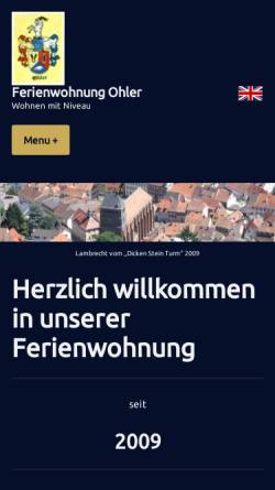 Vorschau der mobilen Webseite www.ferienwohnung-ohler.de, Ferienwohnung Ohler