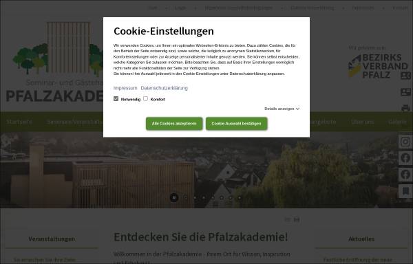 Vorschau von www.pfalzakademie.de, PfalzAkademie Lambrecht