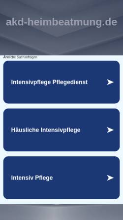 Vorschau der mobilen Webseite www.akd-heimbeatmung.de, Heimbeatmung & Intensivpflege