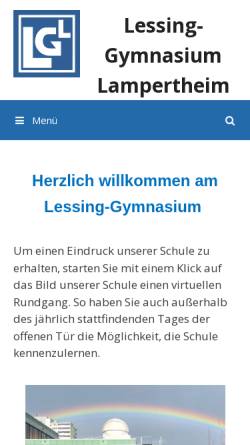 Vorschau der mobilen Webseite www.lgl.de, Lessing-Gymnasium Lampertheim