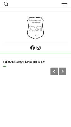 Vorschau der mobilen Webseite www.burschenschaft-landsberied.de, Burschenschaft Landsberied e.V.