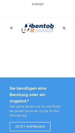 Vorschau der mobilen Webseite www.bentob.de, Bentob it media GmbH