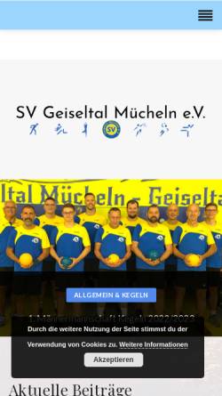 Vorschau der mobilen Webseite www.svgeiseltal.de, SV Geiseltal Mücheln e.V.