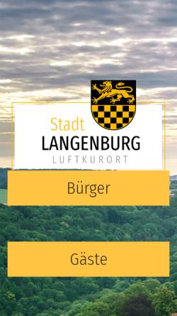 Vorschau der mobilen Webseite www.langenburg.de, Stadt Langenburg