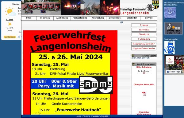 Vorschau von www.feuerwehr-langenlonsheim.de, Feuerwehr Langenlonsheim