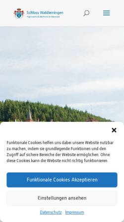 Vorschau der mobilen Webseite schloss-waldleiningen.de, Klinik Schloss Waldleiningen GmbH & Co. KG