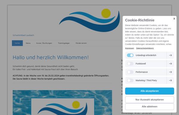 Vorschau von www.bad-laubach.de, Förderverein Schwimmbäder Laubach e. V.