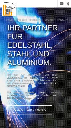 Vorschau der mobilen Webseite www.metallbau-leicher.de, Metallbau D. Leichter