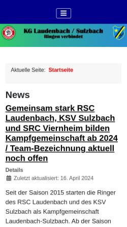 Vorschau der mobilen Webseite rkg-laudenbach-sulzbach.de, RSC Laudenbach 1908 e.V.