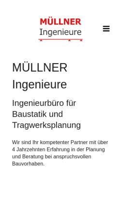 Vorschau der mobilen Webseite www.muellner-ingenieure.de, Müllner Ingenieurbüro