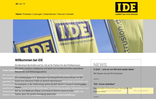 Vorschau von ide-extrusion.de, Bernhard Ide GmbH & Co. KG