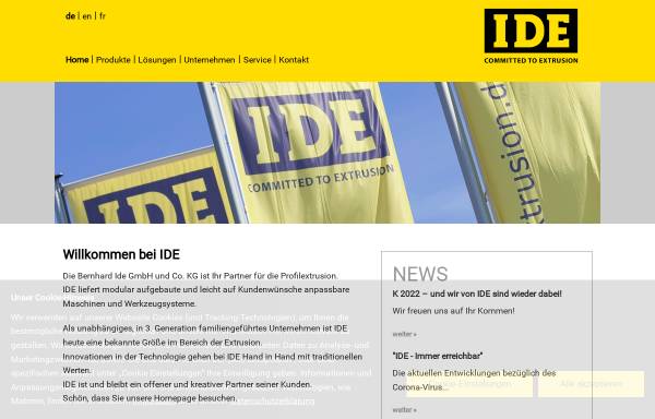 Vorschau von ide-extrusion.de, Bernhard Ide GmbH & Co. KG