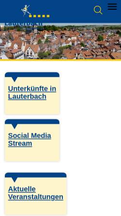Vorschau der mobilen Webseite www.lauterbach-hessen.de, Stadt Lauterbach
