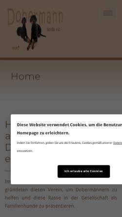 Vorschau der mobilen Webseite dobermann-nothilfe.de, Dobermann-Nothilfe e.V.