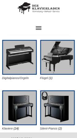 Vorschau der mobilen Webseite klavierladen.de, Der Klavierladen