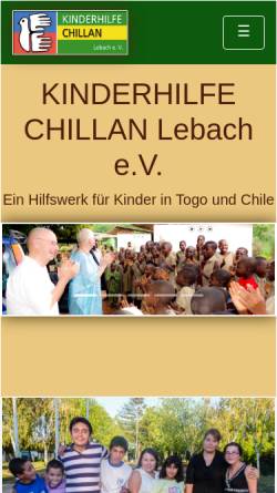 Vorschau der mobilen Webseite www.kinderhilfe-chillan.de, Kinderhilfe Chillán e.V.