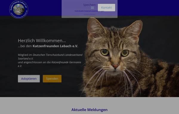 Vorschau von www.katzenfreunde-lebach.de, Verein der Katzenfreunde e.V.