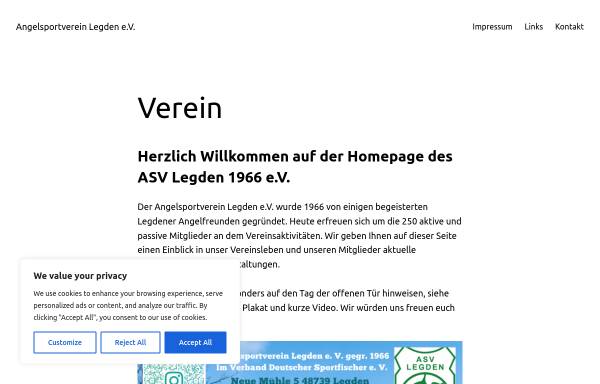 Vorschau von www.asv-legden.de, Angelsportverein Legden