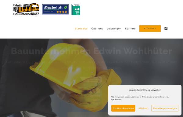Vorschau von www.wohlhueter-bau.de, Edwin Wohlhüter Bauunternehmen