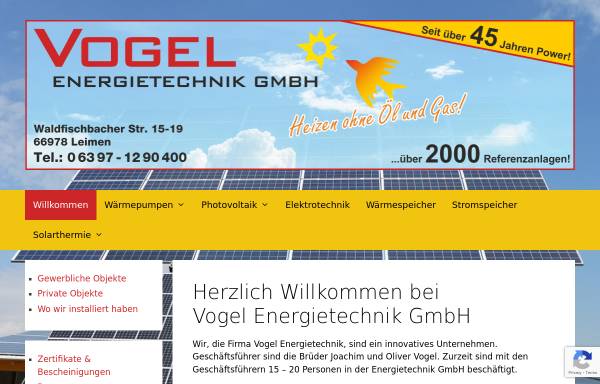 Vorschau von www.solar-vogel.de, Vogel Energietechnik GmbH