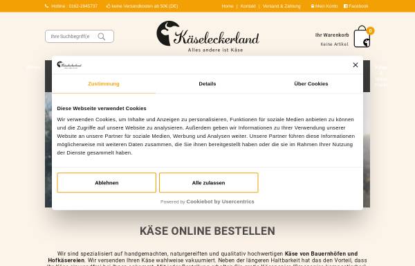 Vorschau von www.kaeseleckerland.de, Käse Leckerland