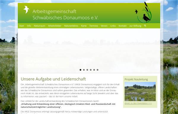 Vorschau von www.arge-donaumoos.de, Arbeitsgemeinschaft Schwäbisches Donaumoos e.V.