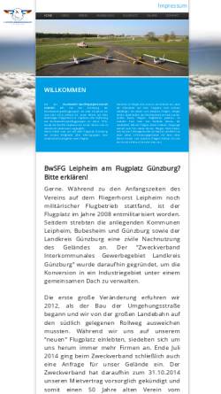 Vorschau der mobilen Webseite www.bwsfg-leipheim.de, Bundeswehr Sportfliegergemeinschaft Leipheim e.V.