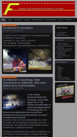 Vorschau der mobilen Webseite ff-leipheim.de, Freiwillige Feuerwehr