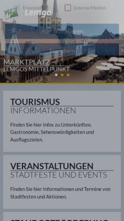 Vorschau der mobilen Webseite www.lemgo-marketing.de, Lemgo Marketing e.V.