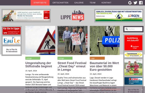 Vorschau von www.lippe-news.de, Lemgo-News