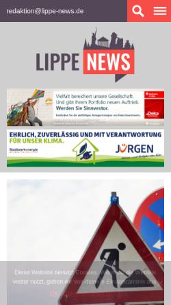 Vorschau der mobilen Webseite www.lippe-news.de, Lemgo-News