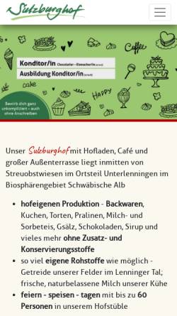 Vorschau der mobilen Webseite www.sulzburghof.de, Sulzburghof - Familie Kuch