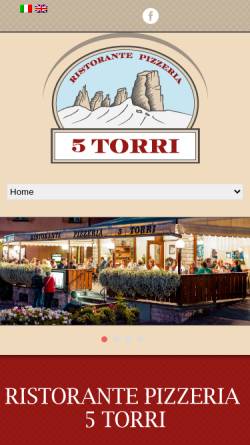 Vorschau der mobilen Webseite www.ristorante5torri.it, Ristorante Cortina