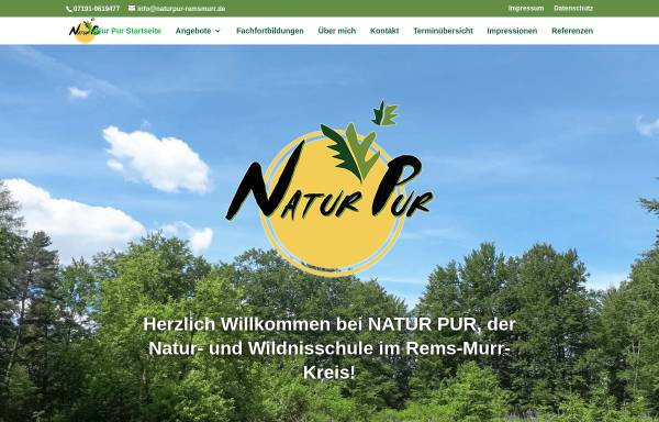 Vorschau von naturpur-remsmurr.de, Natur Pur - naturpädagogische Veranstaltungen