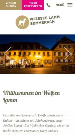 Vorschau der mobilen Webseite strobel-lamm.de, Gasthof zum Weißen Lamm
