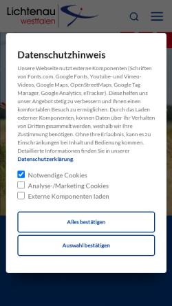 Vorschau der mobilen Webseite www.lichtenau.de, Lichtenau