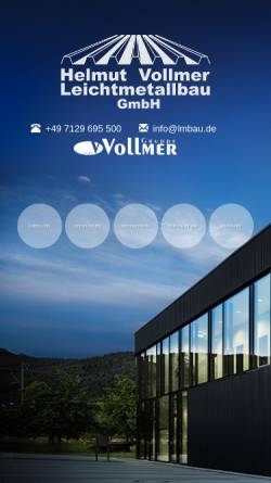 Vorschau der mobilen Webseite www.lmbau.de, Helmut Vollmer Leichtmetallbau GmbH